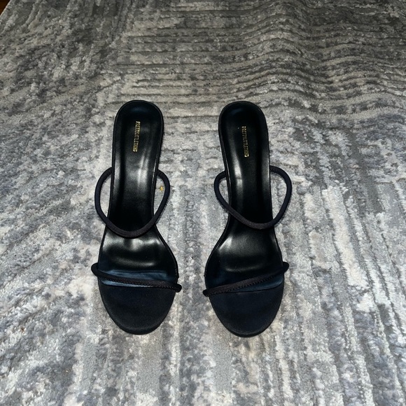 PrettyLittleThing Black Strappy Heels - Picture 1 of 6